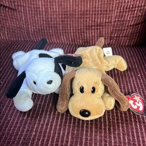 Ty 1993 Beanie Babies Spot and Bones Puppies